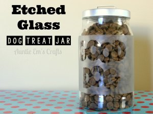 DIY Etched Glass Treat Jar | Auntie Em's Crafts