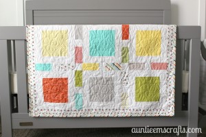 Oh Boy Baby Quilt on AuntieEmsCrafts.com. Riley Blake Oh Boy fabrics in a small Framed pattern by Camille Roskelley. Love it!